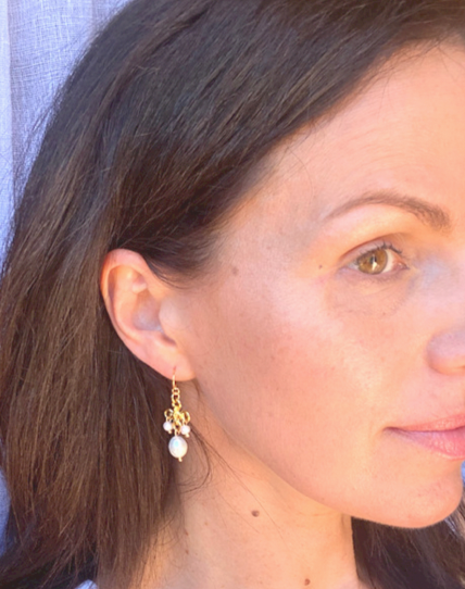 'Infini' - Pearl chandelier drop earrings