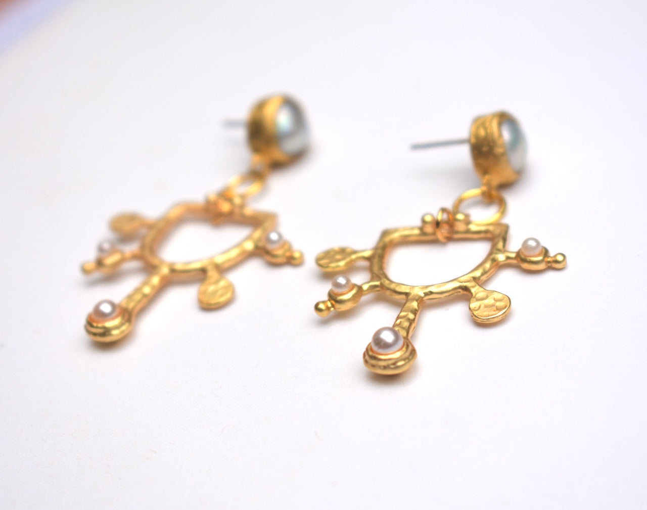 'Alanis' - gold statement earrings