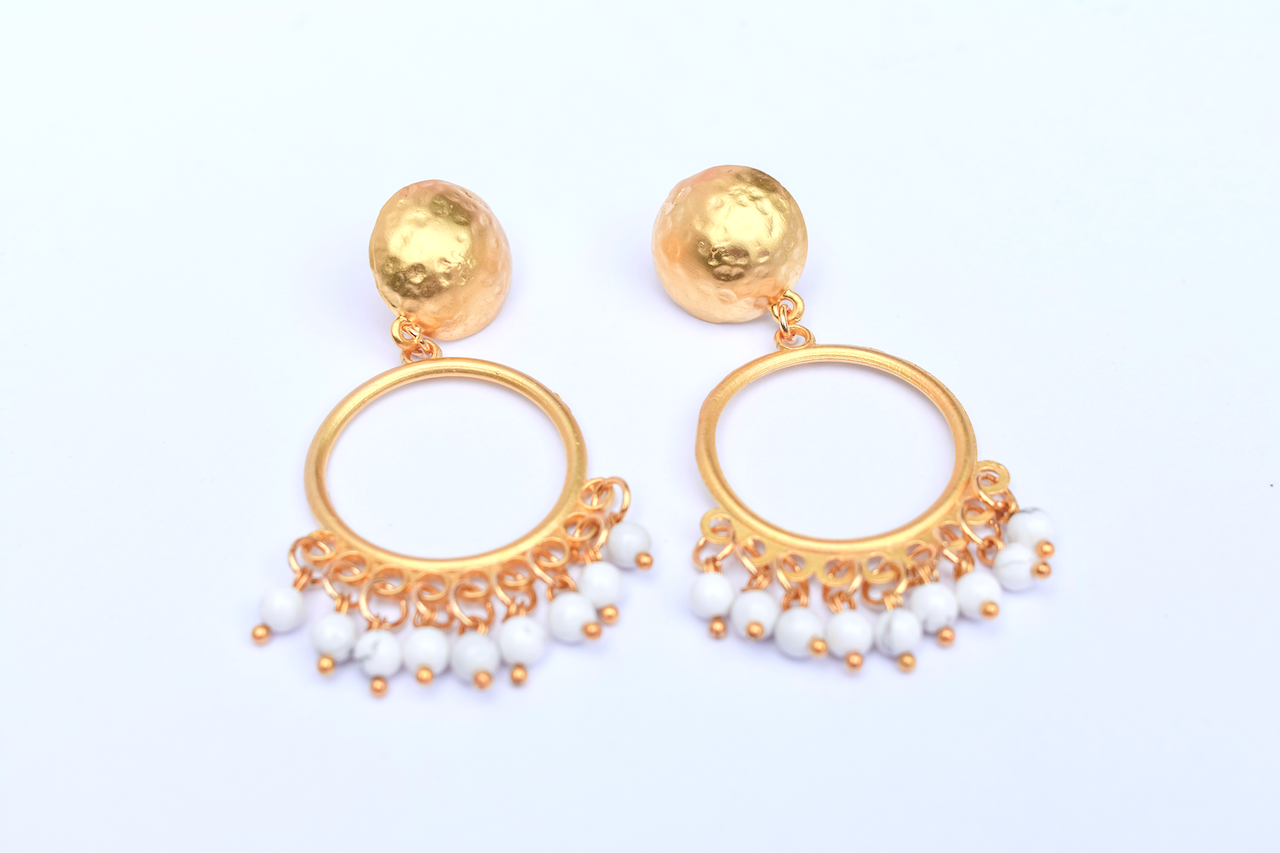 'Lucia' - Matte drop earrings