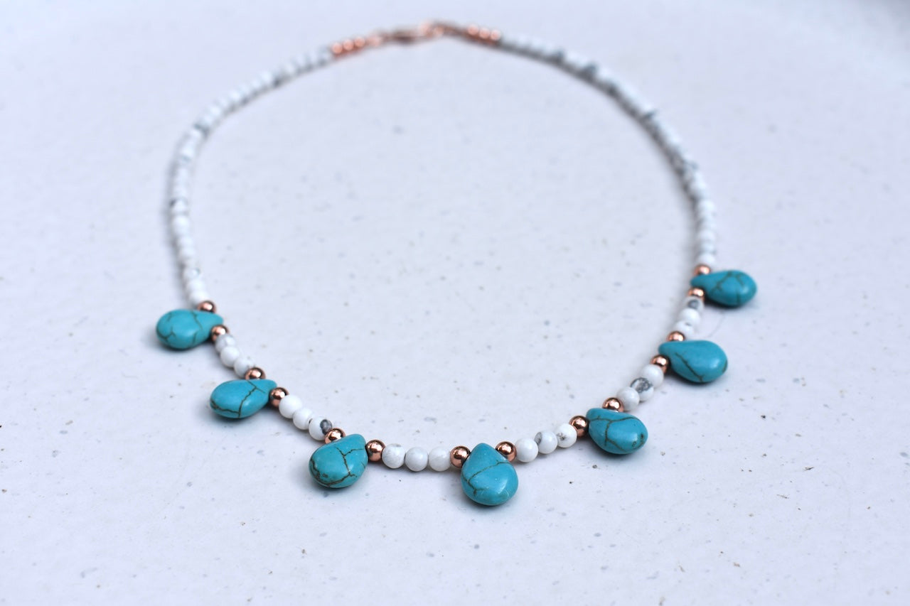 'Coco' - beaded white necklace