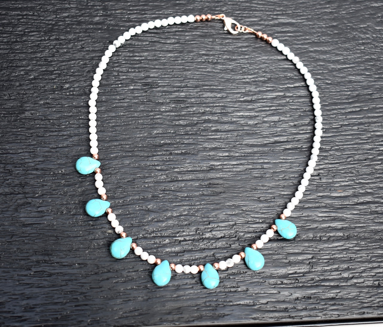 'Coco' - beaded white necklace