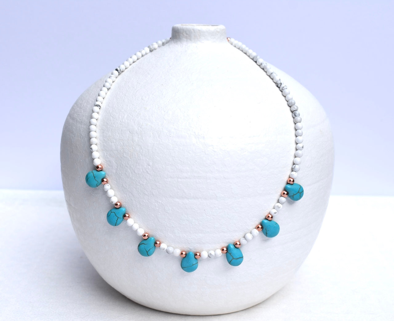 'Coco' - beaded white necklace