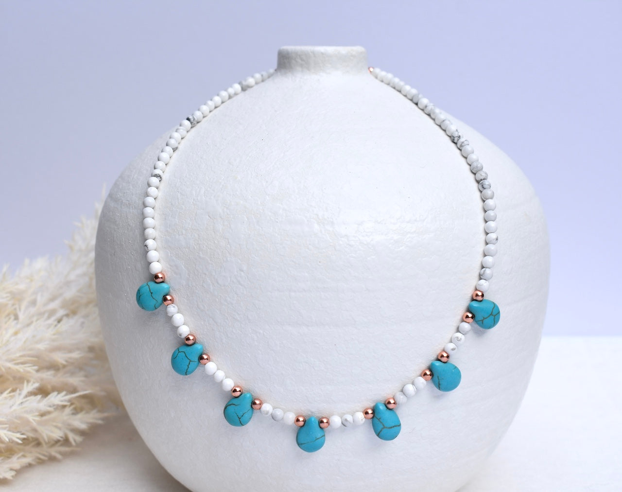 'Coco' - beaded white necklace