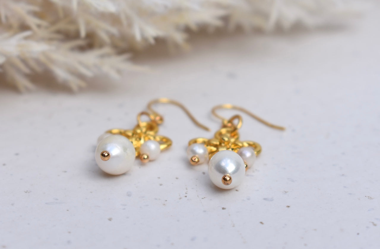 'Infini' - Pearl chandelier drop earrings