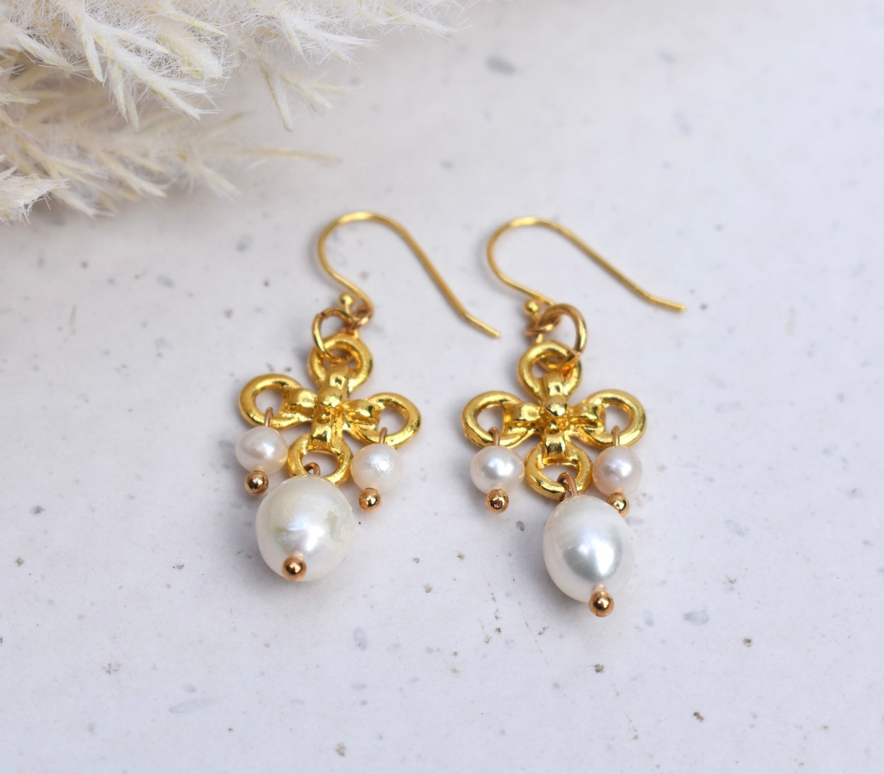 'Infini' - Pearl chandelier drop earrings