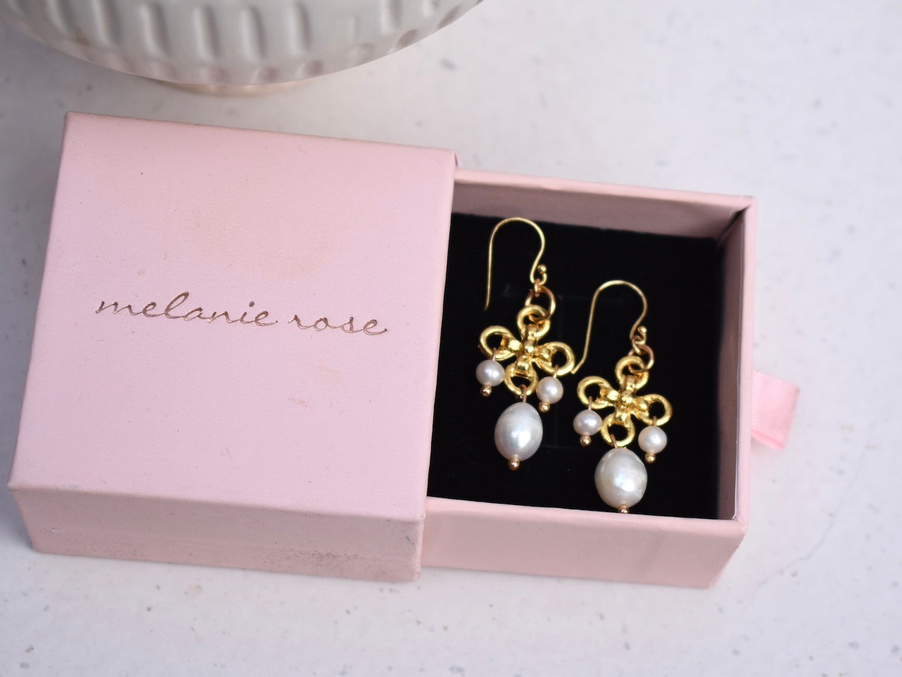 'Infini' - Pearl chandelier drop earrings