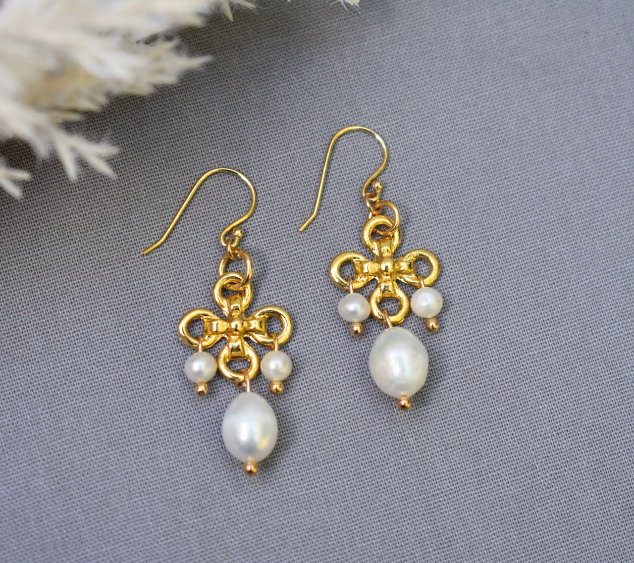 'Infini' - Pearl chandelier drop earrings