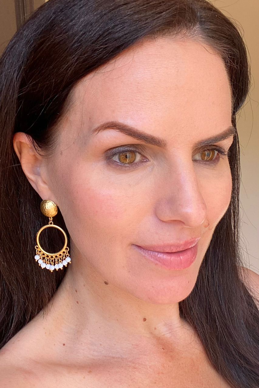 'Lucia' - Matte drop earrings