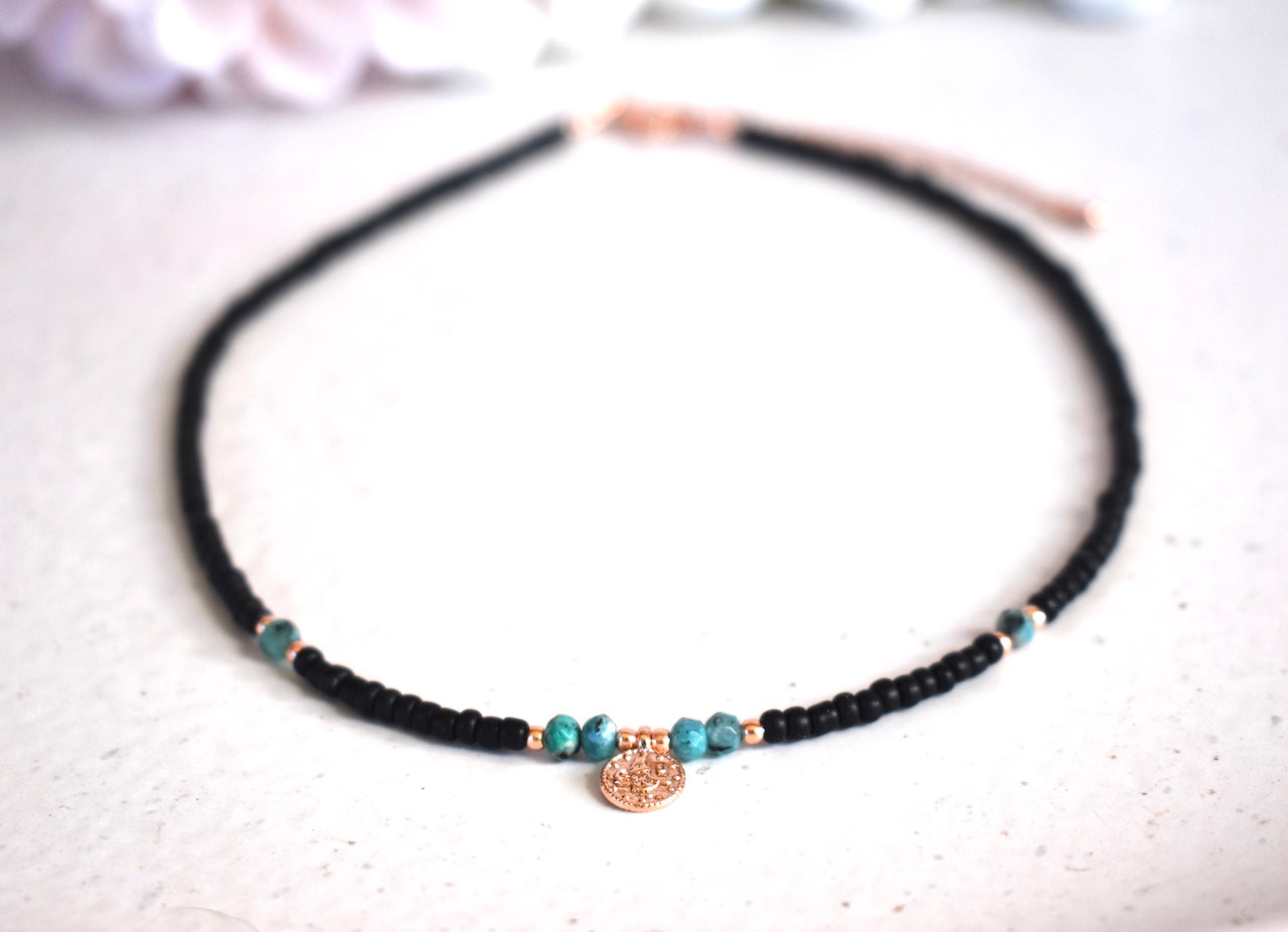 'Max' - Beaded gemstone choker