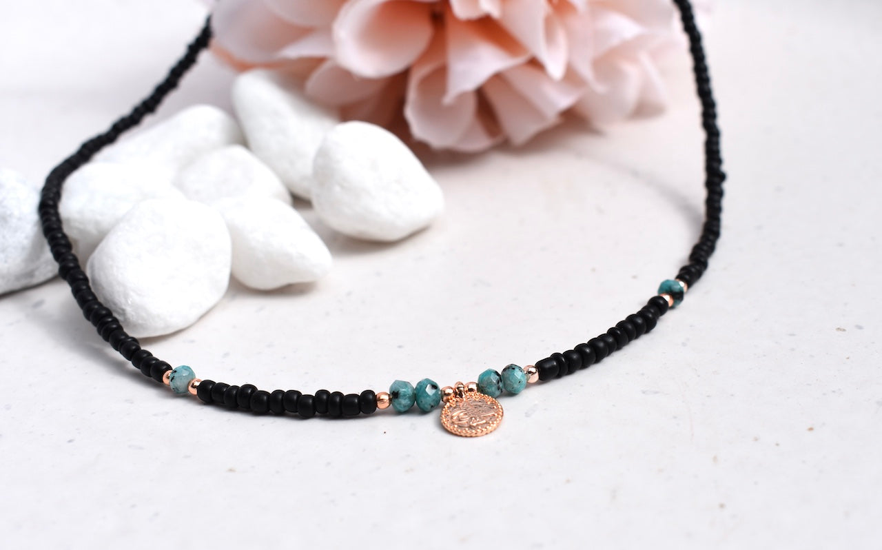 'Max' - Beaded gemstone choker