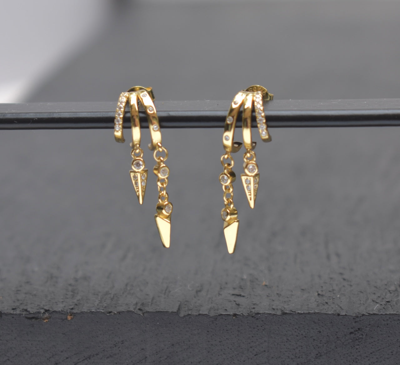 'Ria' - Stack Illusion earrings