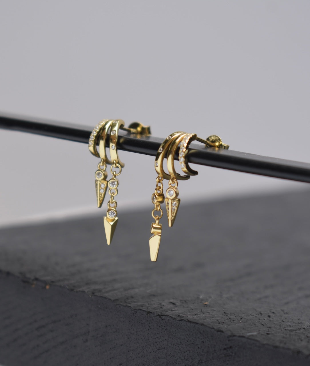 'Ria' - Stack Illusion earrings