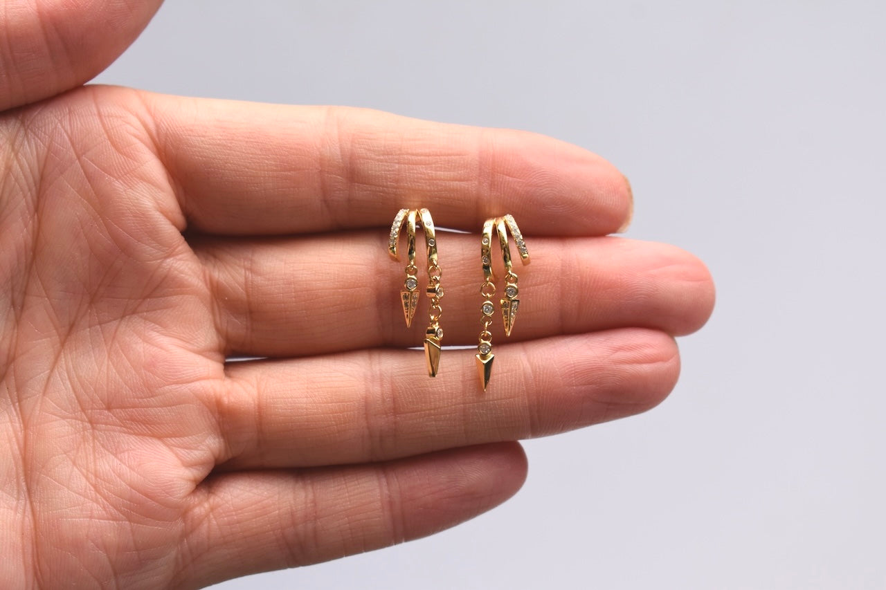 'Ria' - Stack Illusion earrings