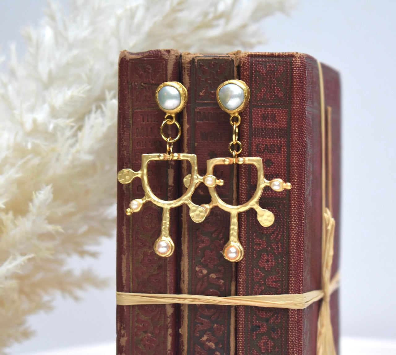 'Alanis' - gold statement earrings