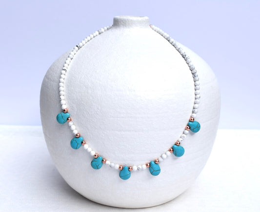 'Coco' - beaded white necklace