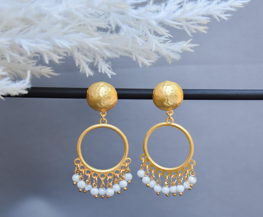 'Lucia' - Matte drop earrings