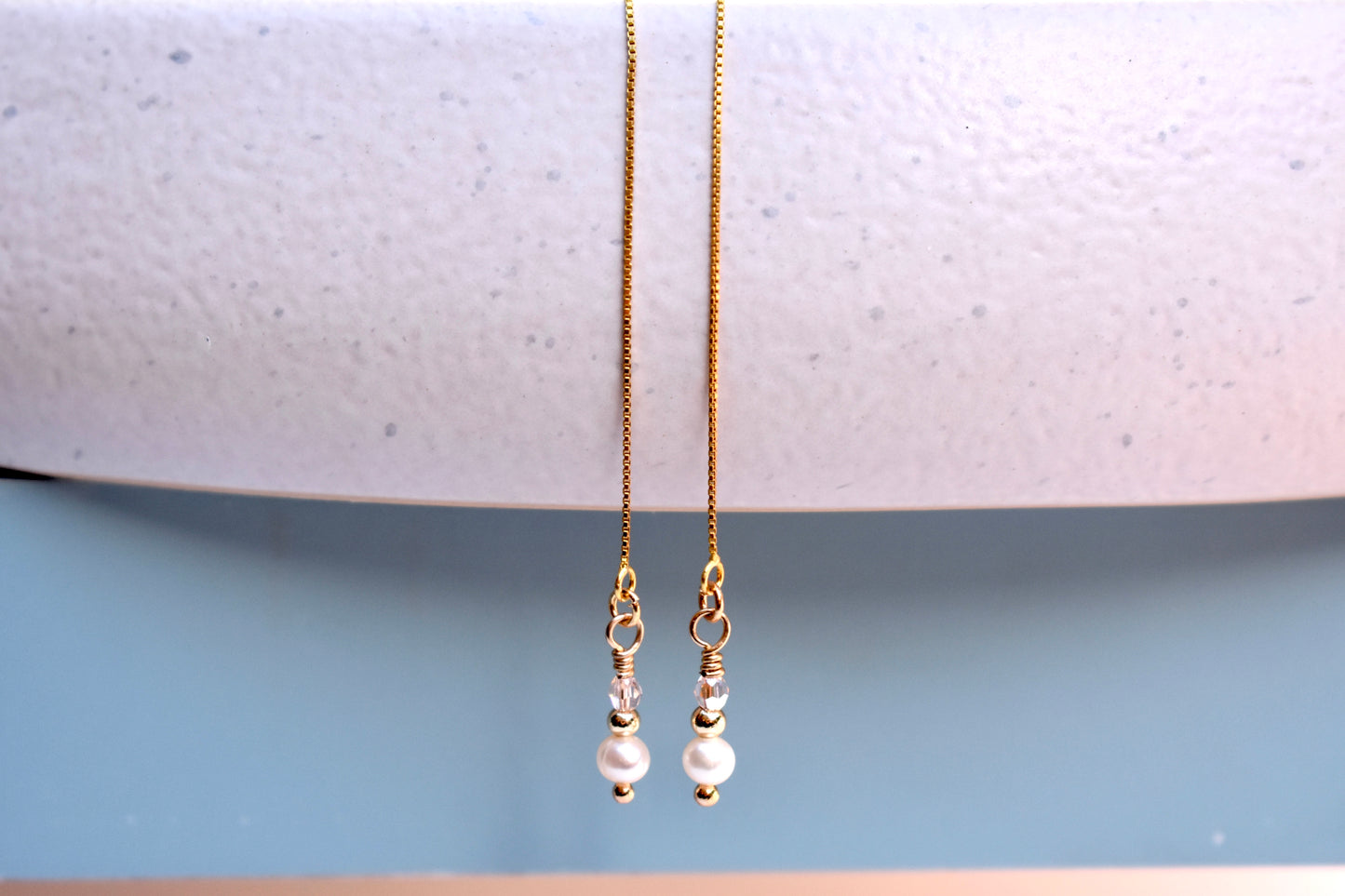'Perla' - Gold pearl threaders