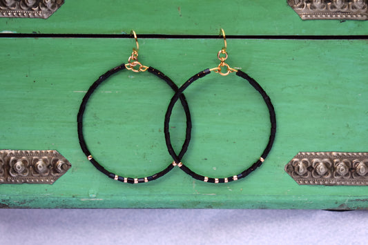 'Indi' - beaded hoop earrings